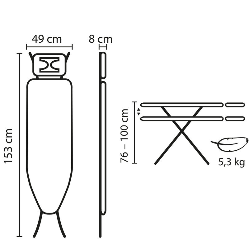 Airboard Express M Black Strygebr&aelig;t