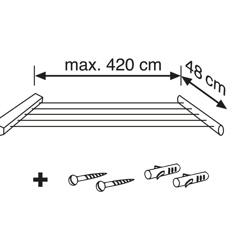 Rollfix 210 Longline V&aelig;gmonteret t&oslash;rrestativ